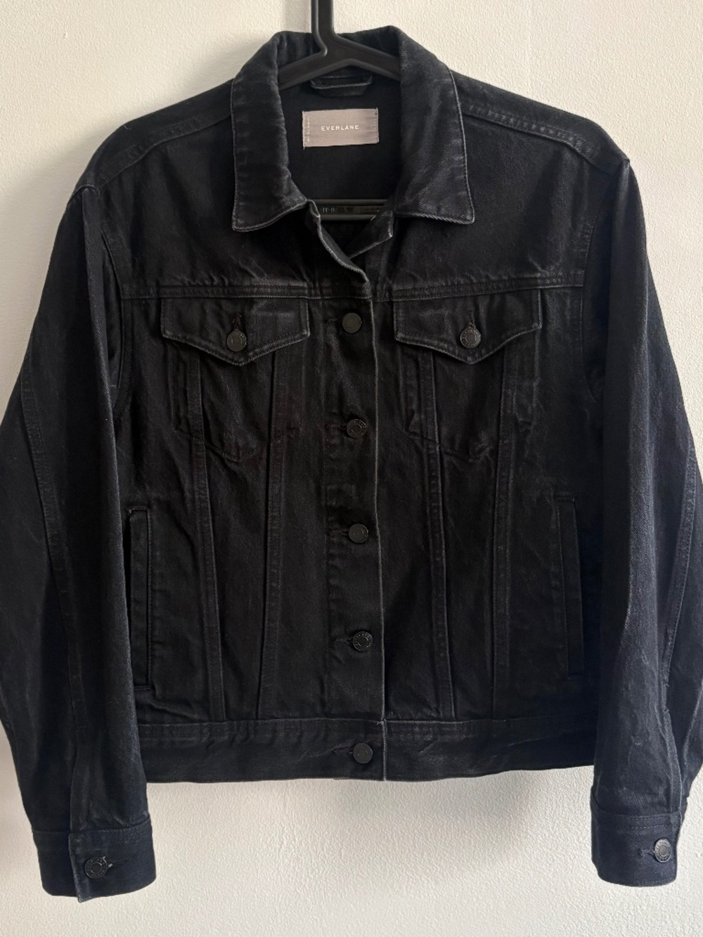 Everlane Women's Black Denim Cotton Jean Jacket Small